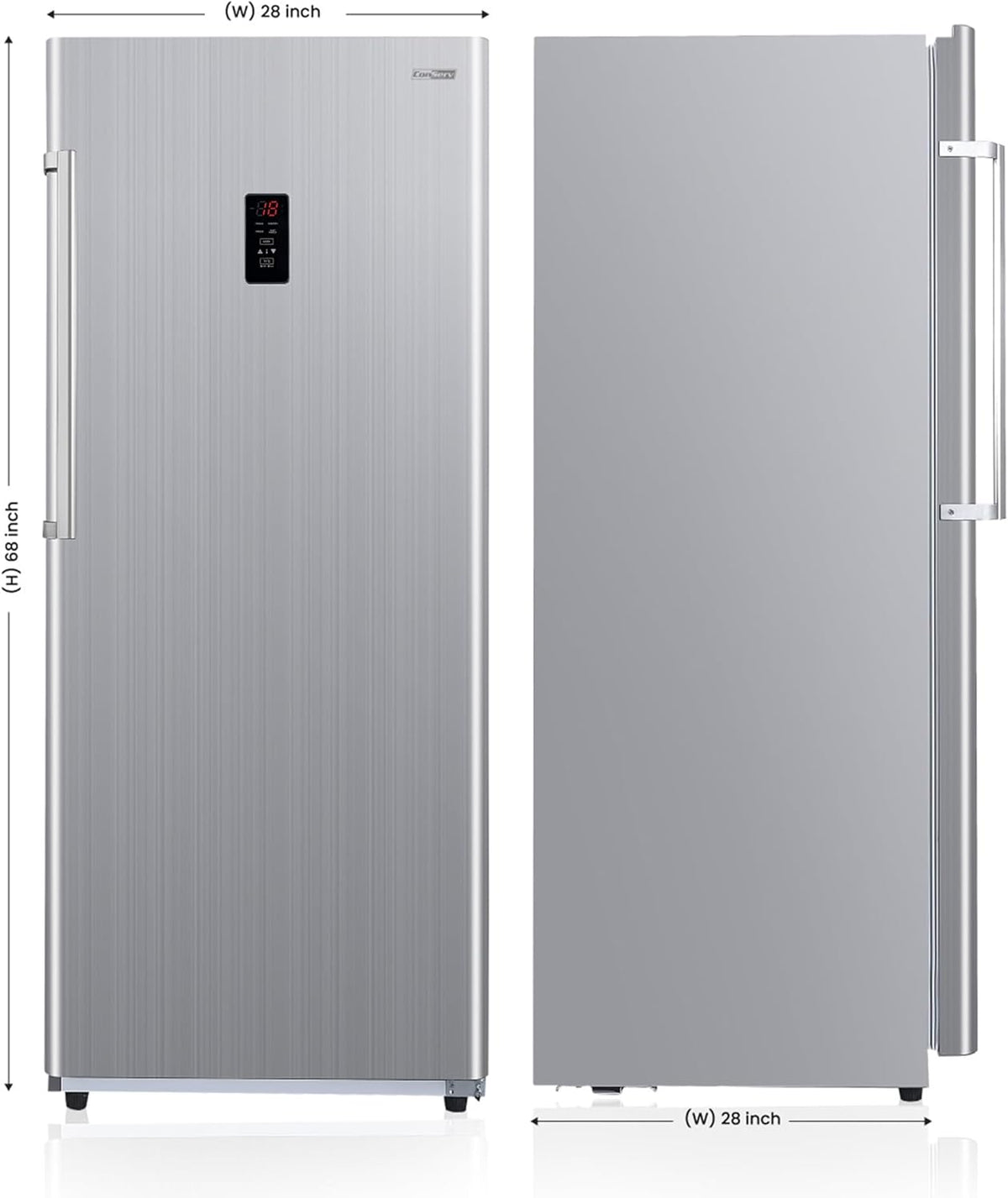 28in Wide Stainless Upright Freezer E70443