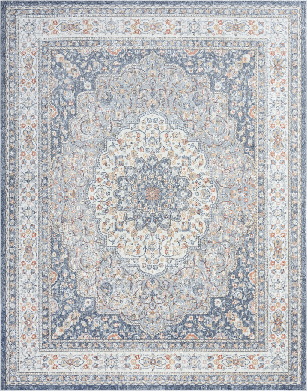 5x8 Area Rug Navy Gray I800