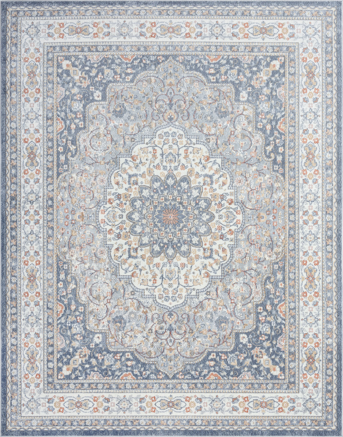 5x8 Area Rug Navy Gray I800