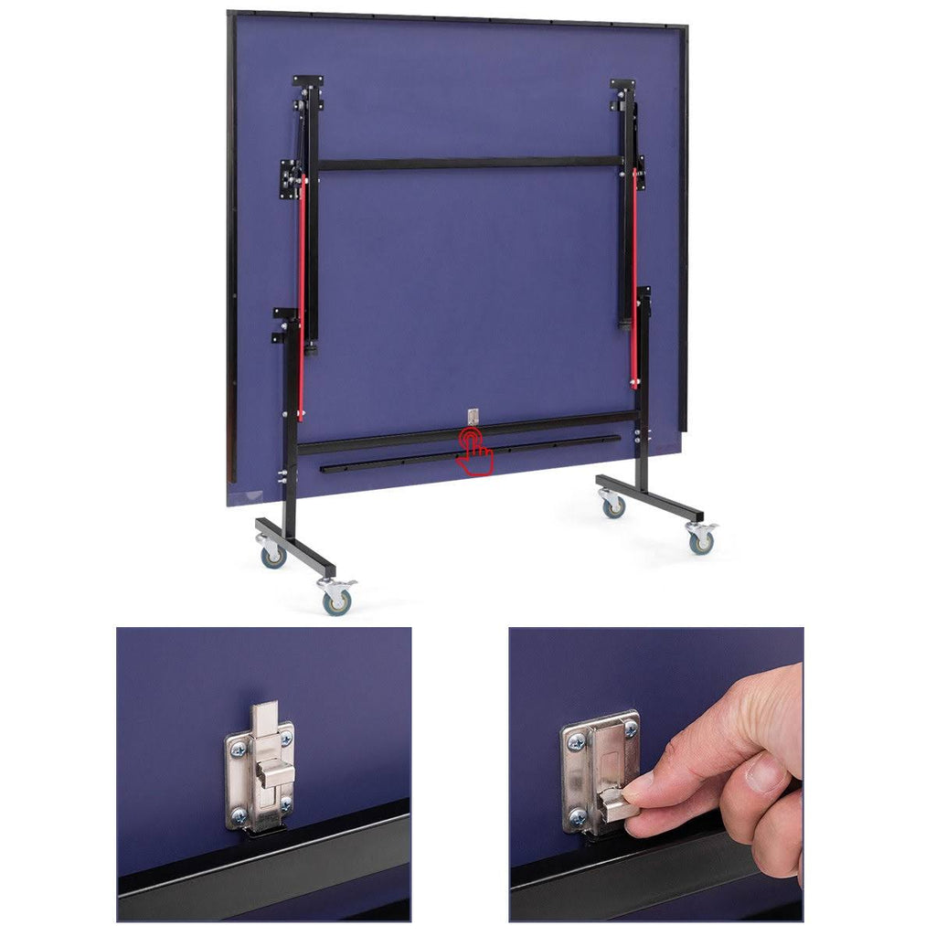 Foldable Table Tennis Table with Locking Casters I43365