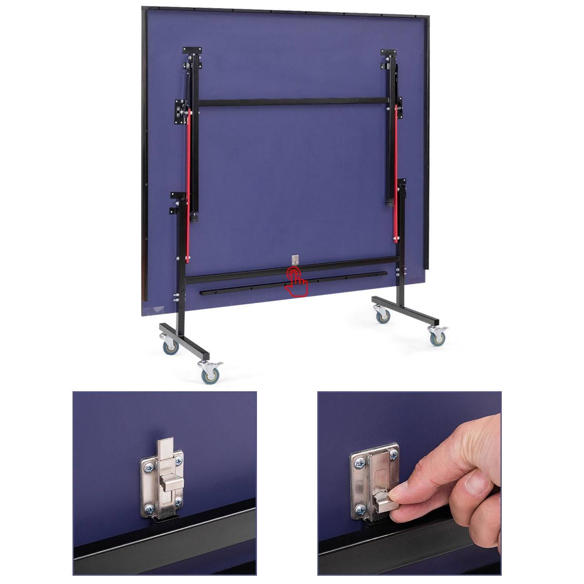 Foldable Table Tennis Table with Locking Casters I43365