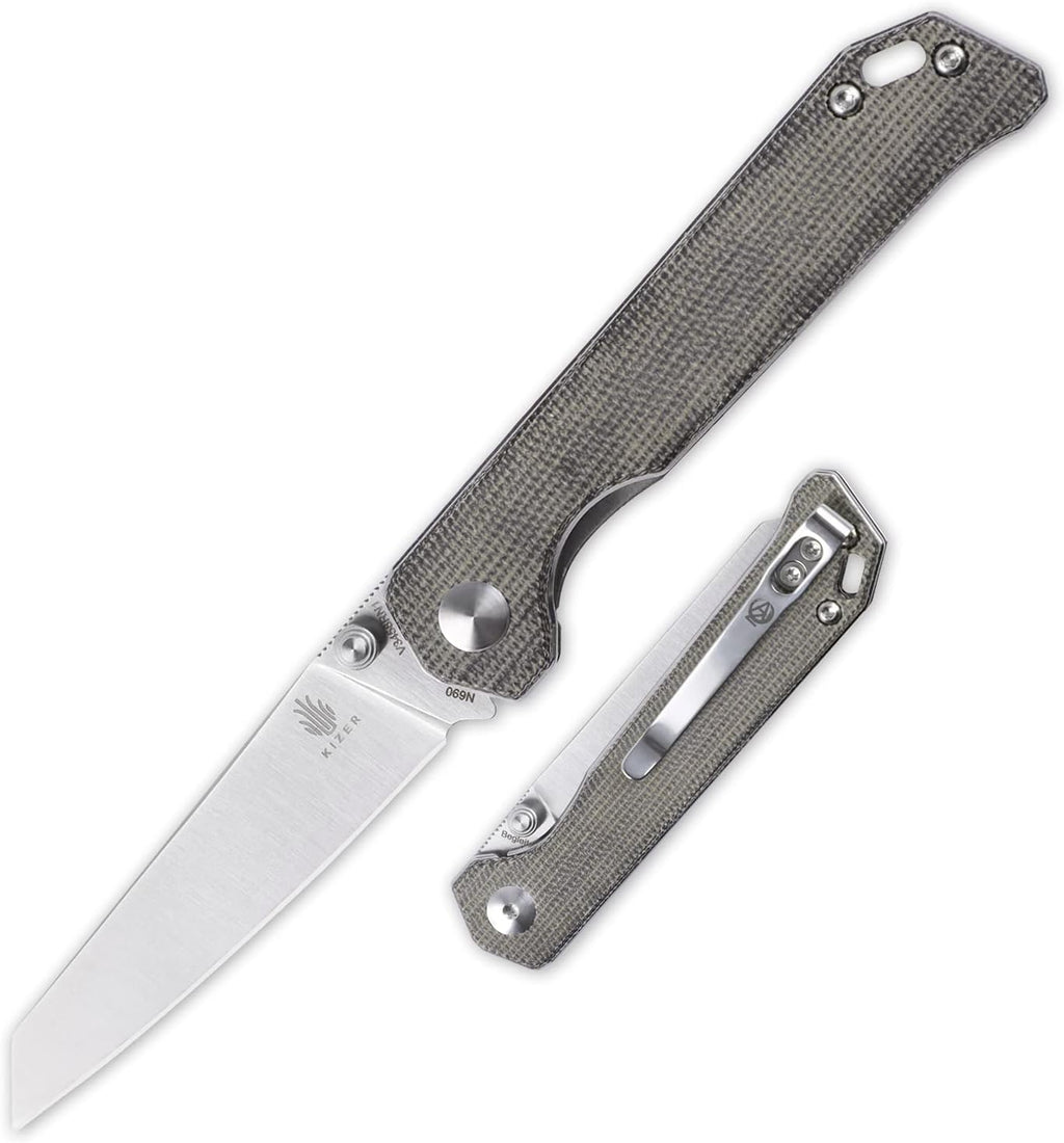 Small EDC Folding Pocket Knife with 2.8 Inches N690 Blade V8594