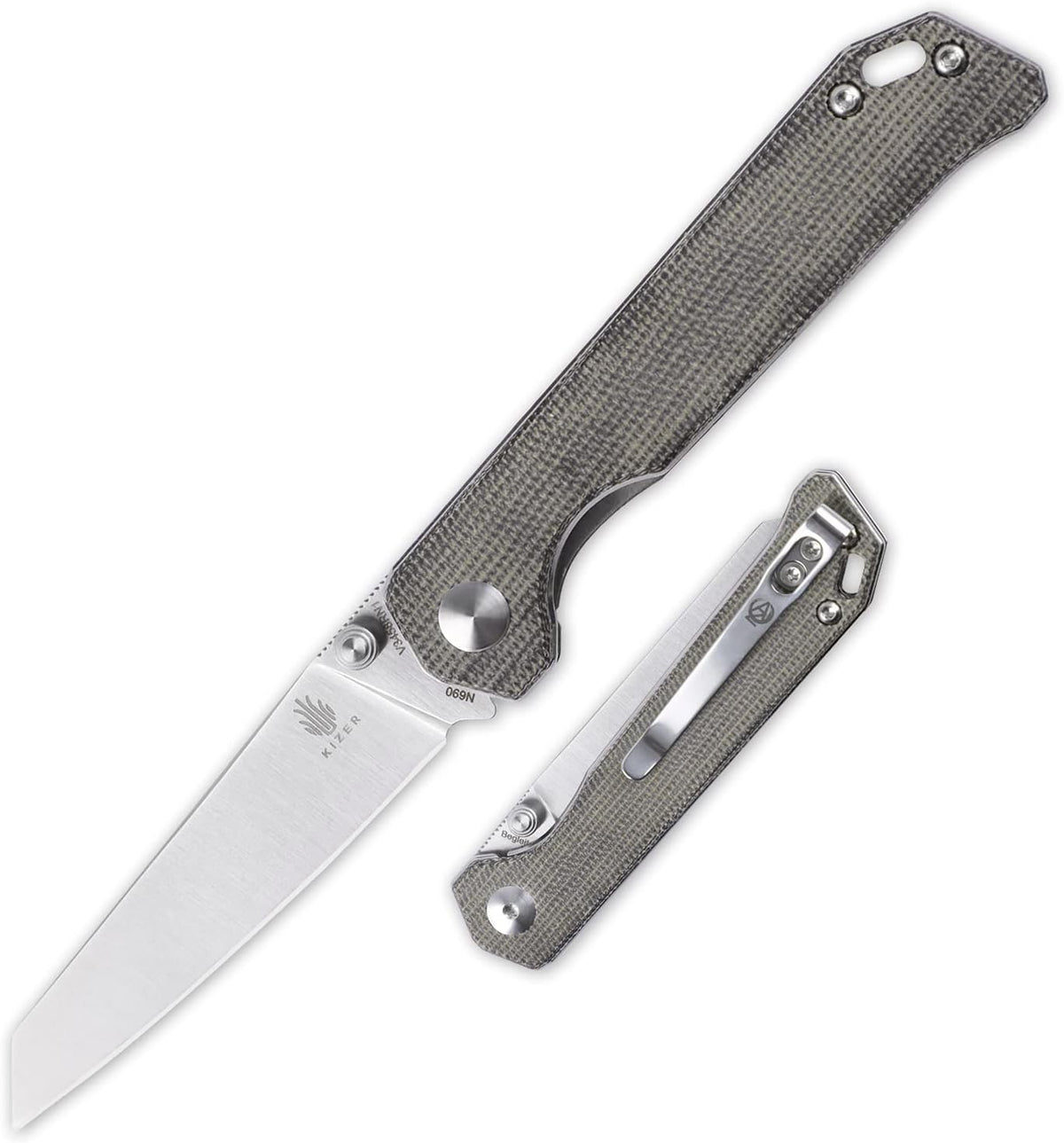 Small EDC Folding Pocket Knife with 2.8 Inches N690 Blade V8594