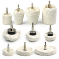 Flannelette Polishing Wheels Mixed Polish Head Kit with 1/4'' Shaft Y442251