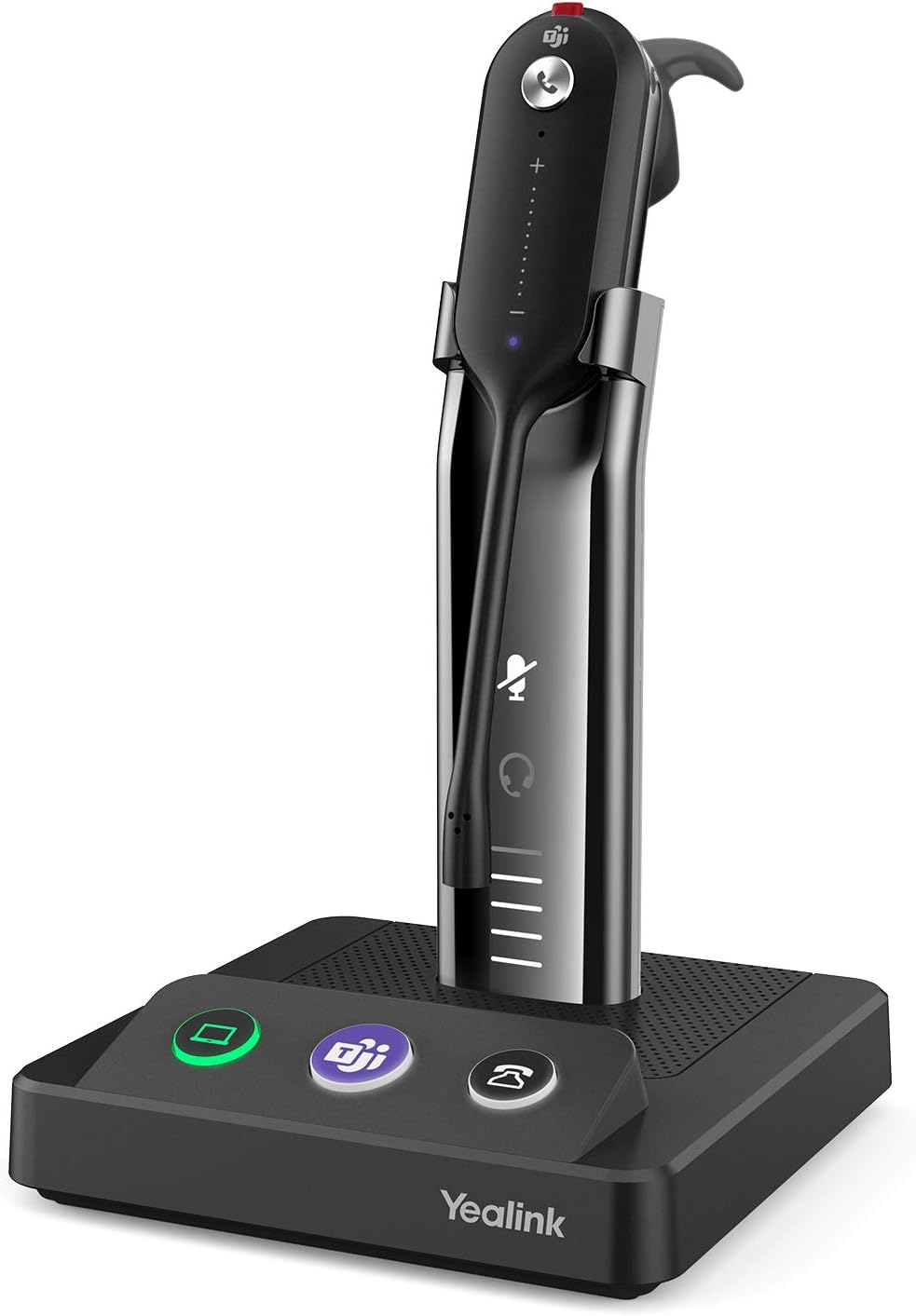 Wireless Headset with Microphone for Computer PC Laptop Teams Certified Headset Office IP VoIP Phones Noise Canceling Mic Single Ear Headset with Charge Stand H664563