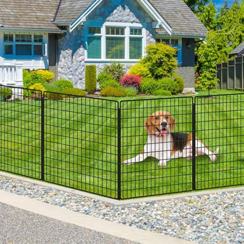 10 Panels 33 in x 24 ft Rustproof Metal Garden Fence X300