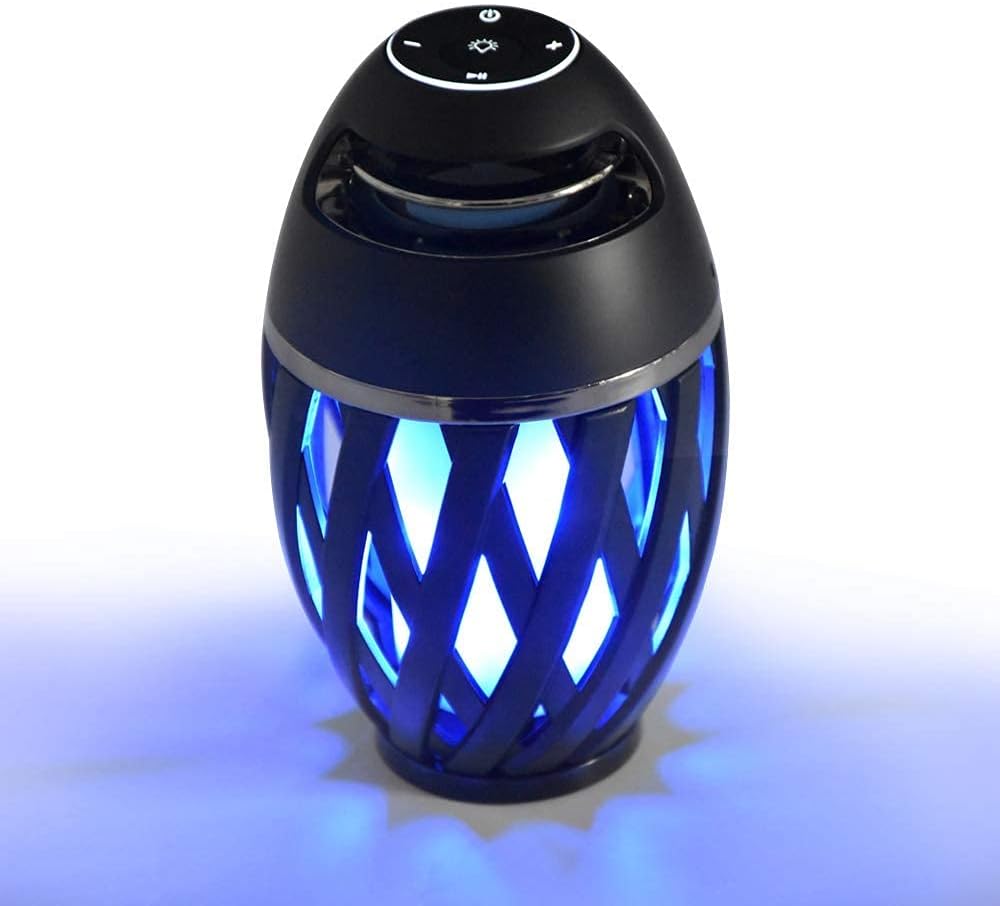 Portable Waterproof Bluetooth Speaker with Flame Light 2 Pack C7037