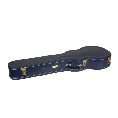Carved Smoke Blue Wooden Hardshell Guitar Case I41974