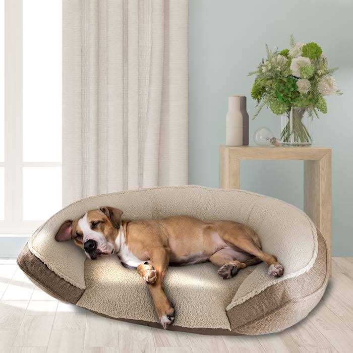 Step In Oval Round Cuddler Pet Dog Bed I82907