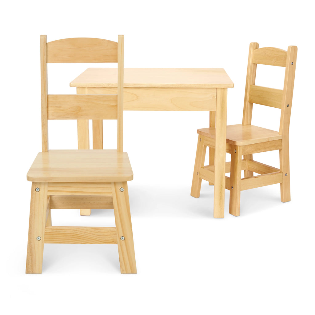 Solid Wood Table and 2 Chairs Set B23453