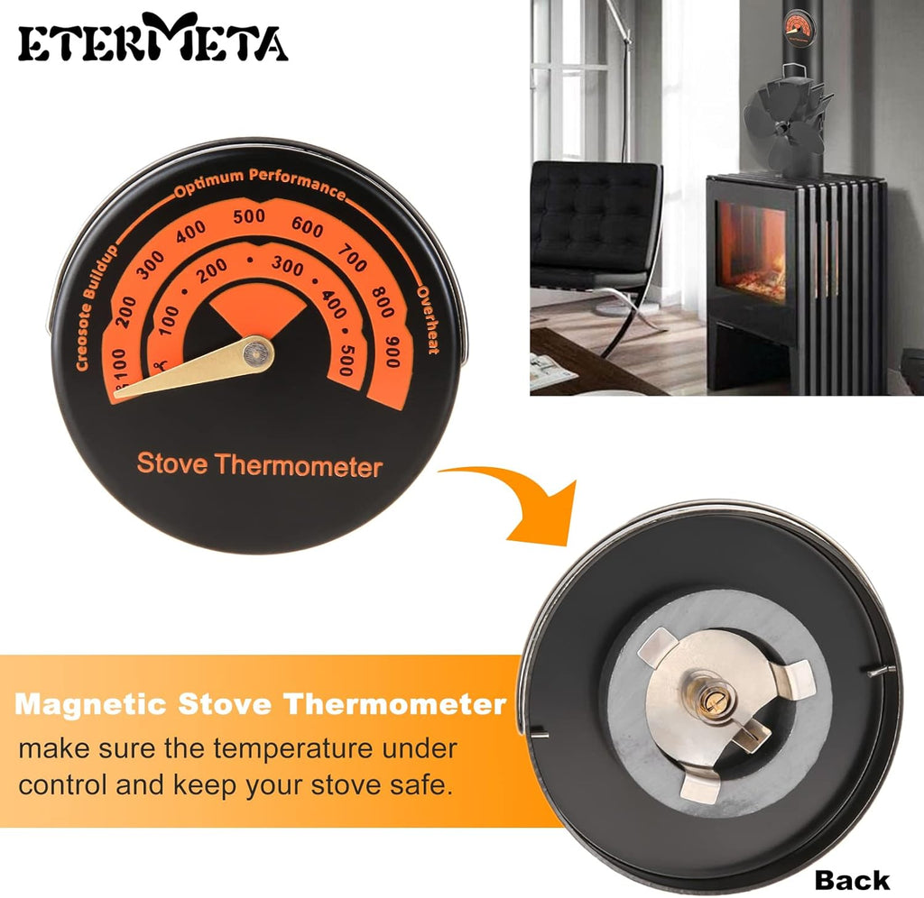 4 Blade Heat Activated Stove Fan Pack of 2 D838904