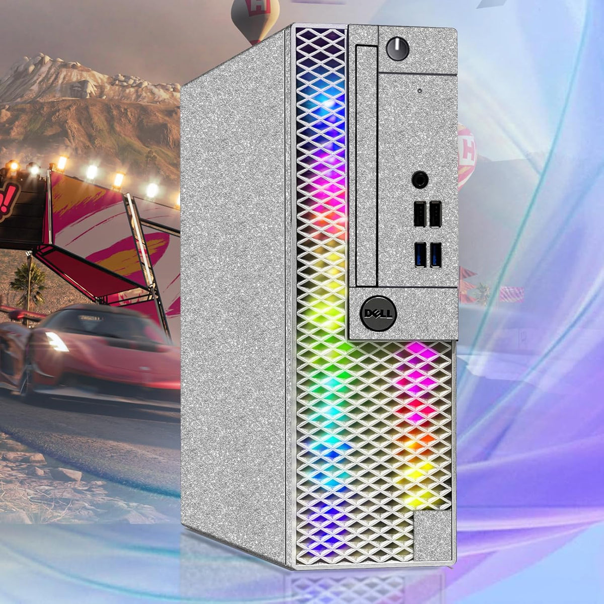 RGB Gaming Desktop Computer, Intel Quad Core I5-6500, GeForce GT 1030 2G GDDR5, 32GB Memory, 1T SSD, Win 10 Pro C68363