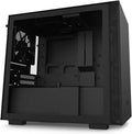 Black Mini-ITX PC Gaming Case with Tempered Glass Side Panel M7035