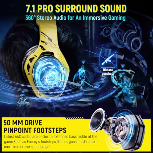 2.4GHz Wireless Gaming Headset with Noise Canceling Microphone O352836