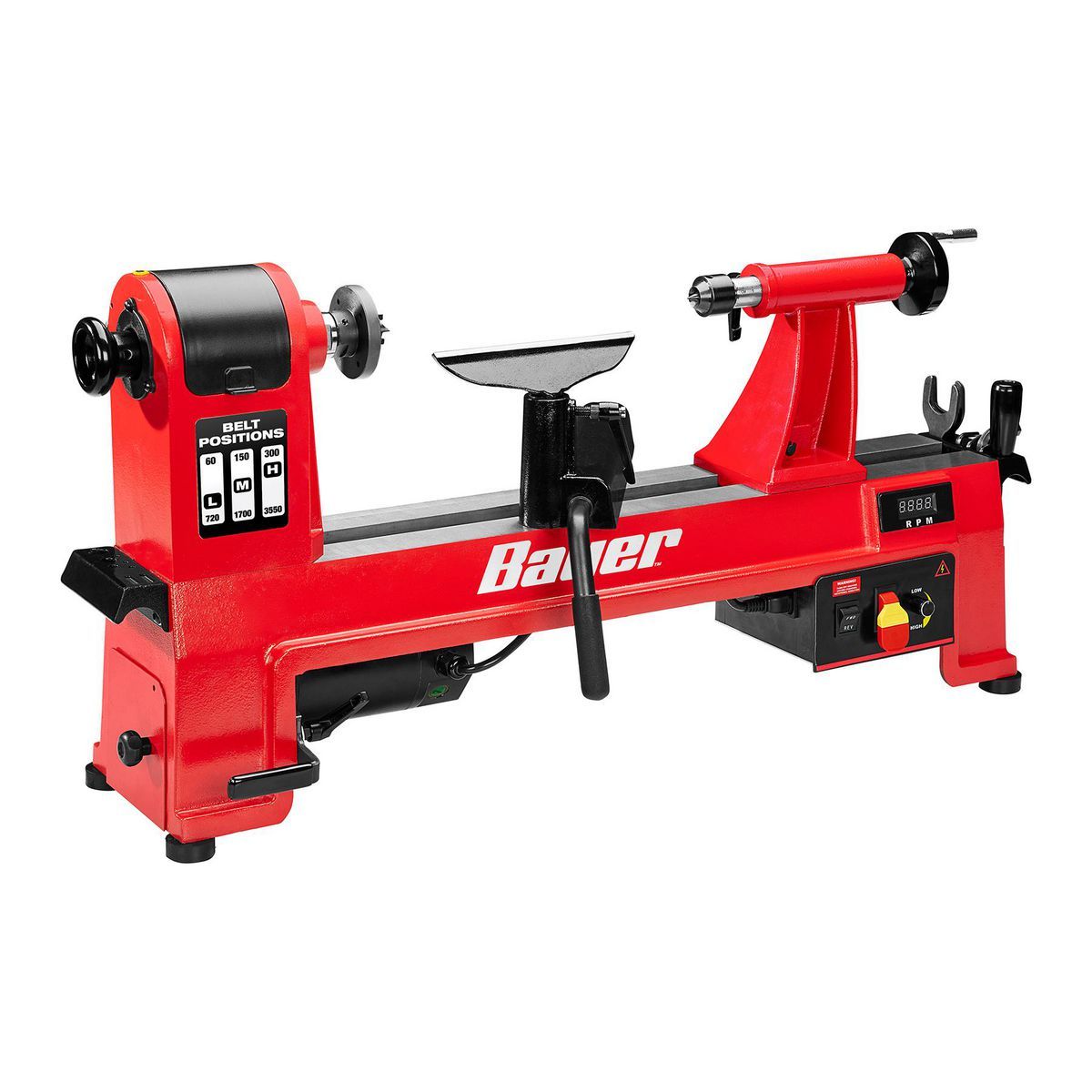 14 in. x 20 in. Electronic Variable-Speed Wood Midi Lathe D172
