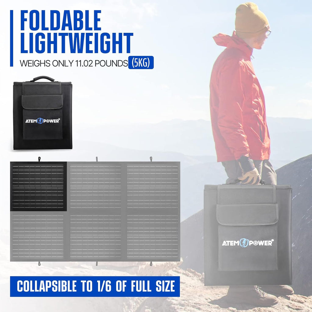 200W Portable Foldable Monocrystalline Solar Panel with 20A MPPT Charger Controller K6420