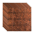 4 Decorative Vinyl 2ft x 2ft Lay in Ceiling Tile in Moonstone Copper (5 Pack) V496