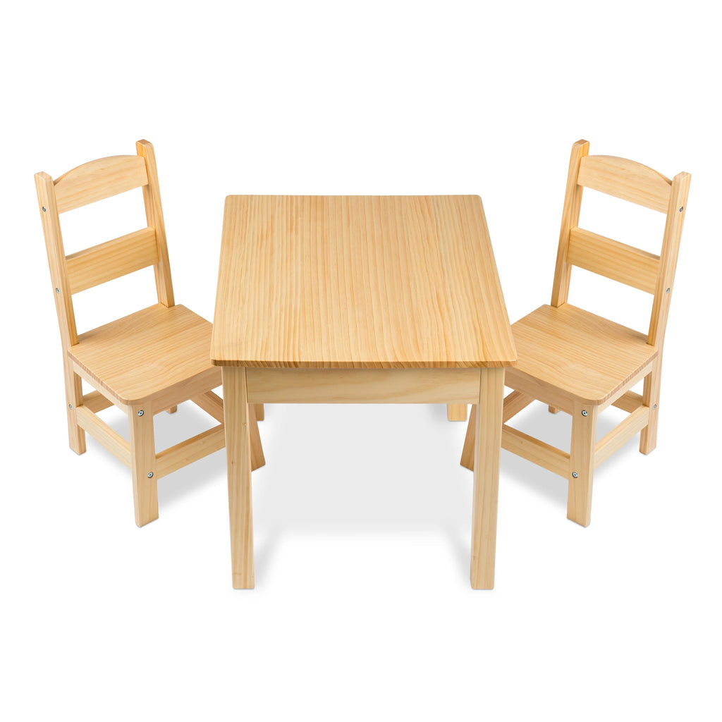 Solid Wood Table and 2 Chairs Set B23453