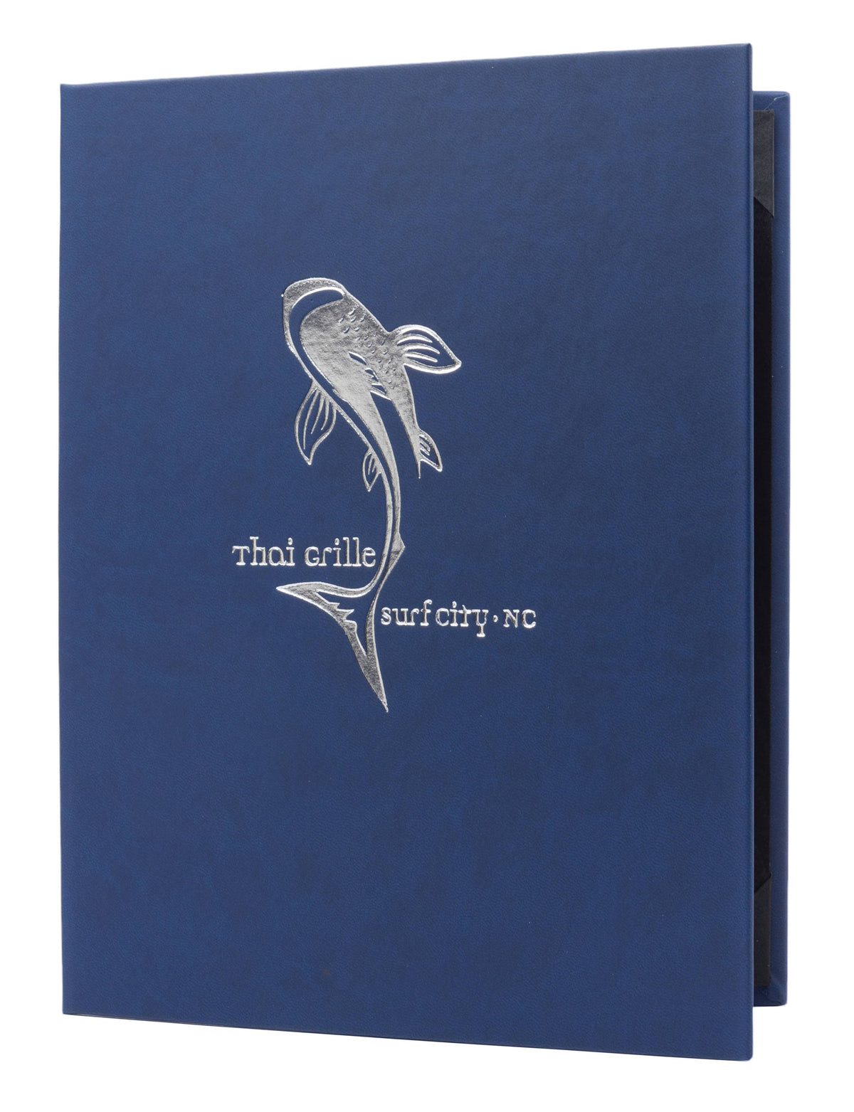 Casebound Menu 5½ x 8½ Dark Blue Plush D358667