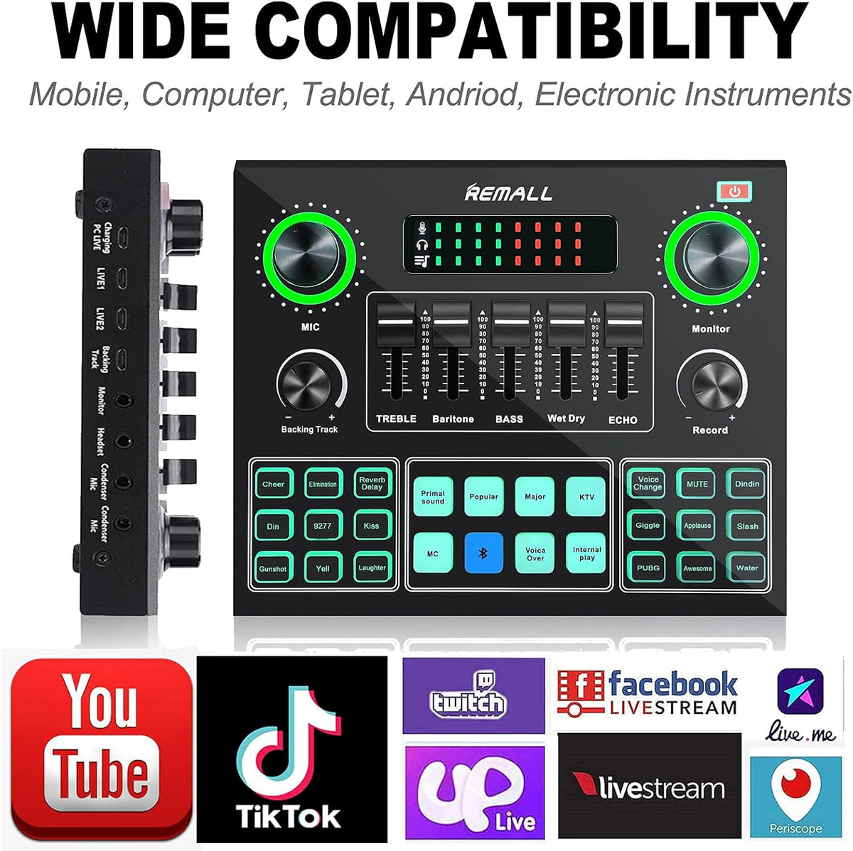 Audio Interface Mixer Sound Effects Board F7402