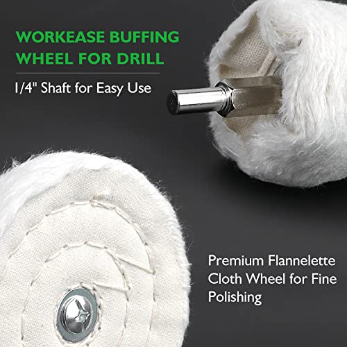 Flannelette Polishing Wheels Mixed Polish Head Kit with 1/4'' Shaft Y442251