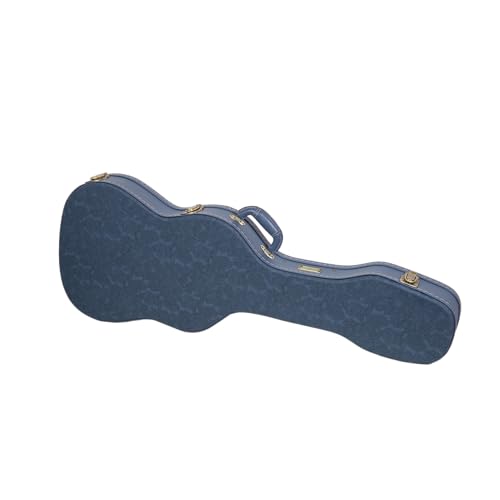 Carved Smoke Blue Wooden Hardshell Guitar Case I41974