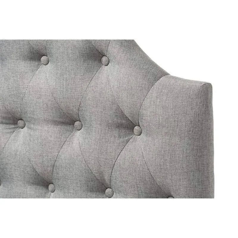 Grey Fabric Upholstered Twin Size Headboard Z15555