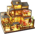 3-Story Wooden Dollhouse Kit with LED Light R854649