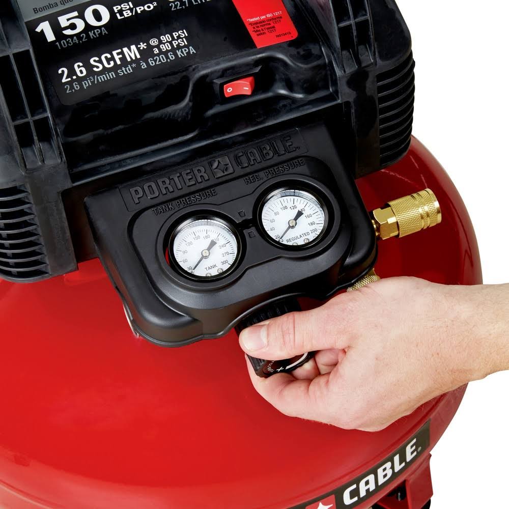 Oil-Free Pancake Air Compressor, 0.8 HP, 6 gal W162