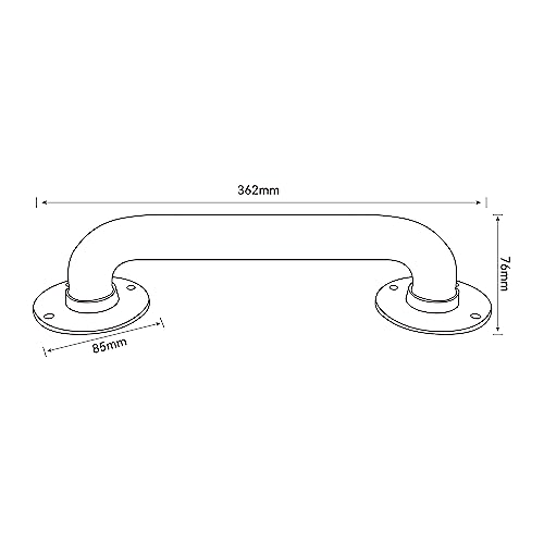 36 Inch Black Metal Stair Handrail X461