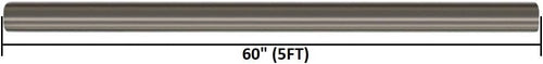 2.5 inch OD 5 feet long Stainless Steel Straight Exhaust Pipe Pack of 2 Q380696