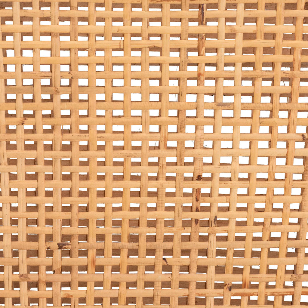 Dark Brown Mahogany Wood and Natural Rattan Counter Stool Z254996