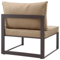 Brown Mocha Armless Outdoor Patio Chair J59434