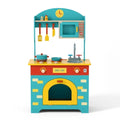 Blue Wooden Play Kitchen Set E320615