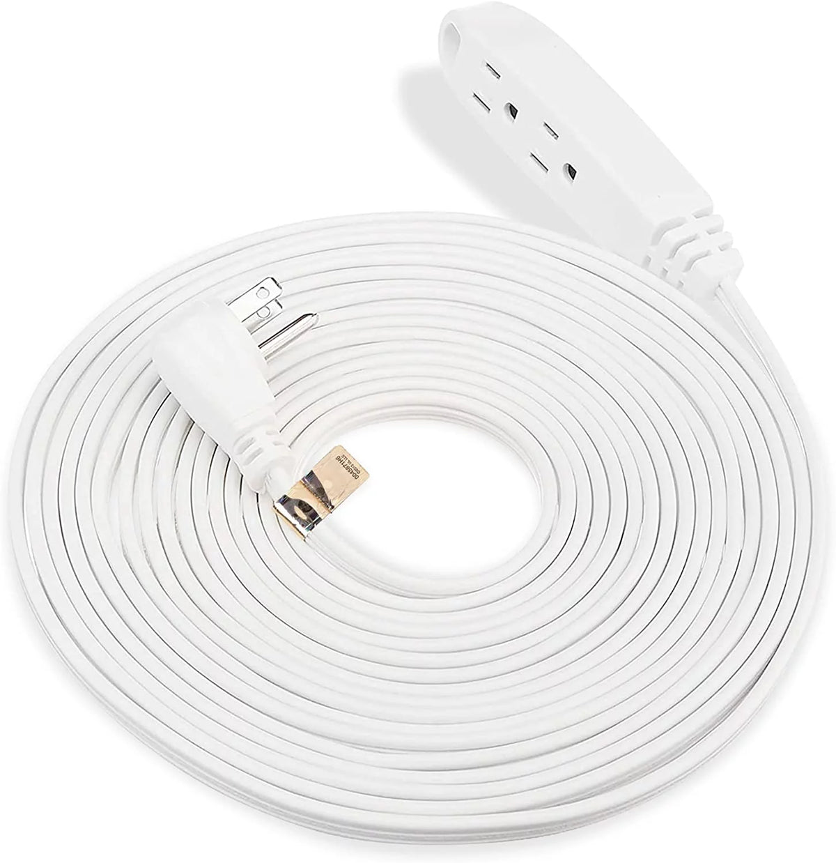 3 Prong Outlet Extension Cord Heavy Duty 25ft White 16 AWG S8183