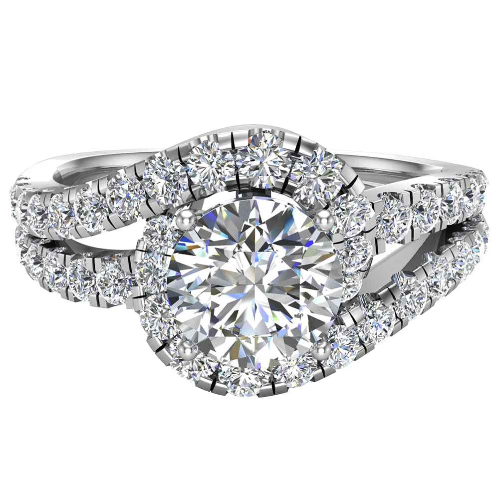 14K White Gold Diamond Ring 1.25 CT T271710
