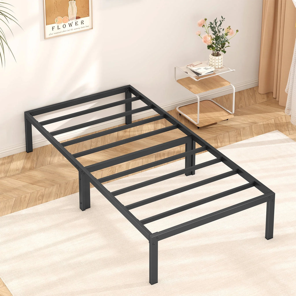 Queen Size Black Metal Platform Bed Frame A891