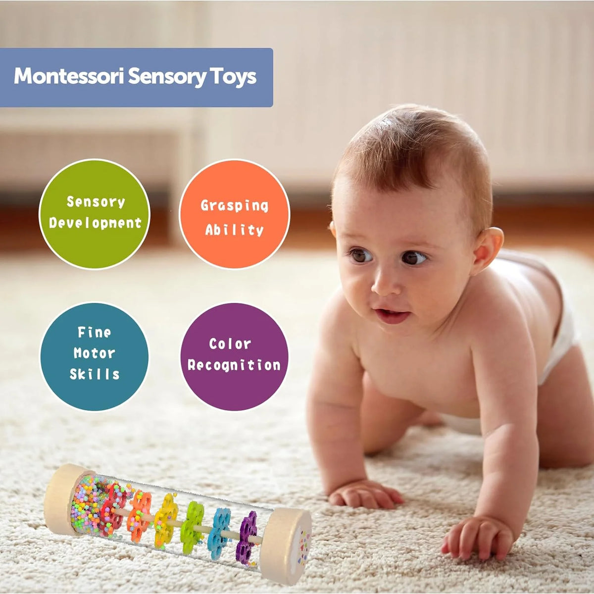 7.7” Wooden Rainmaker Montessori Toys D803