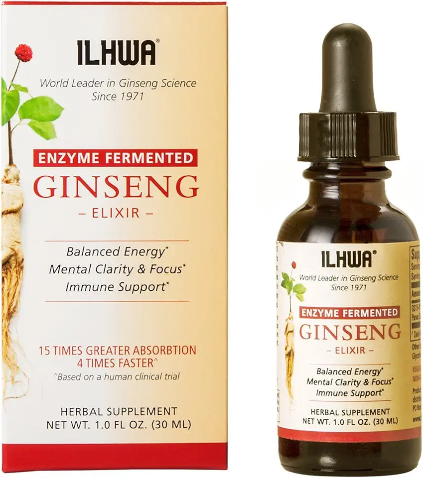 Korean Ginseng Liquid Extract 4 Pack 1 Ounce E1324