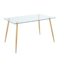 51" Rectangular Tempered Glass Dining Table F904