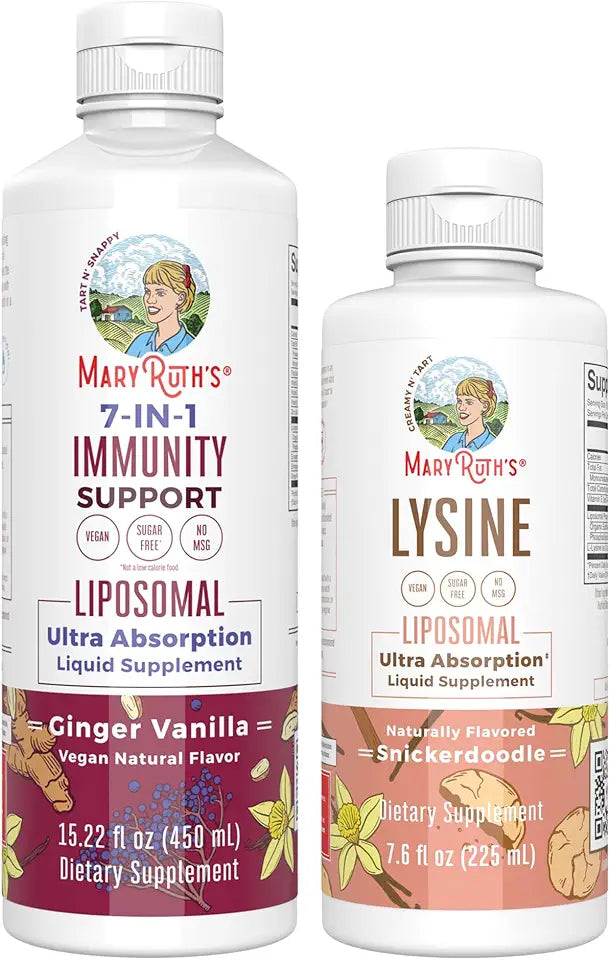 Lysine Liposomal & Immunity Vitamins Vegan Non-GMO Gluten Free I14144
