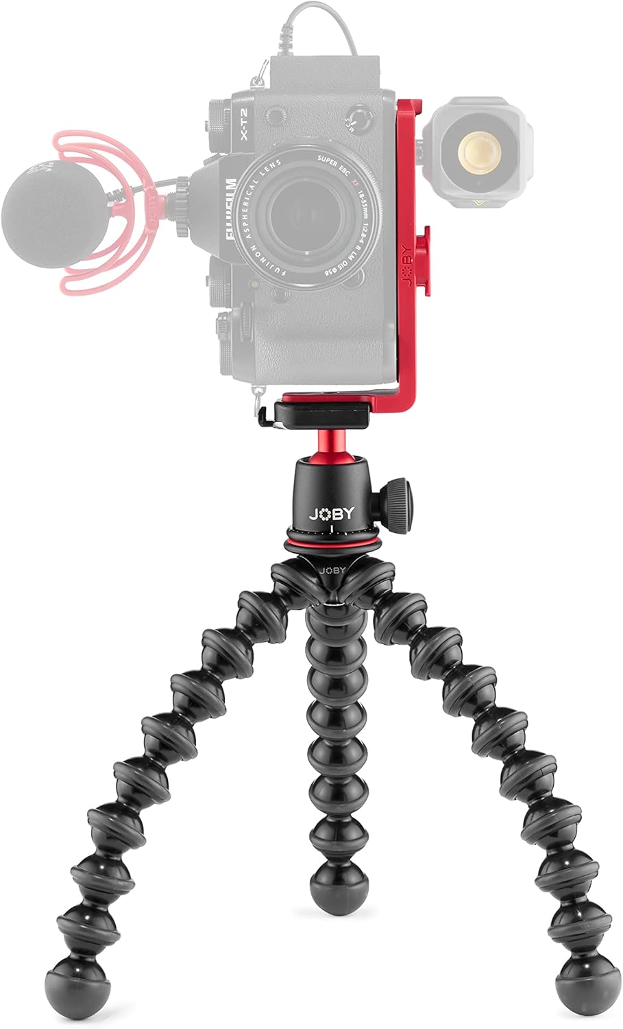 Compact Flexible Tripod 1K Stand with Locking Phone Mount, Black, Pack of 2 M5324