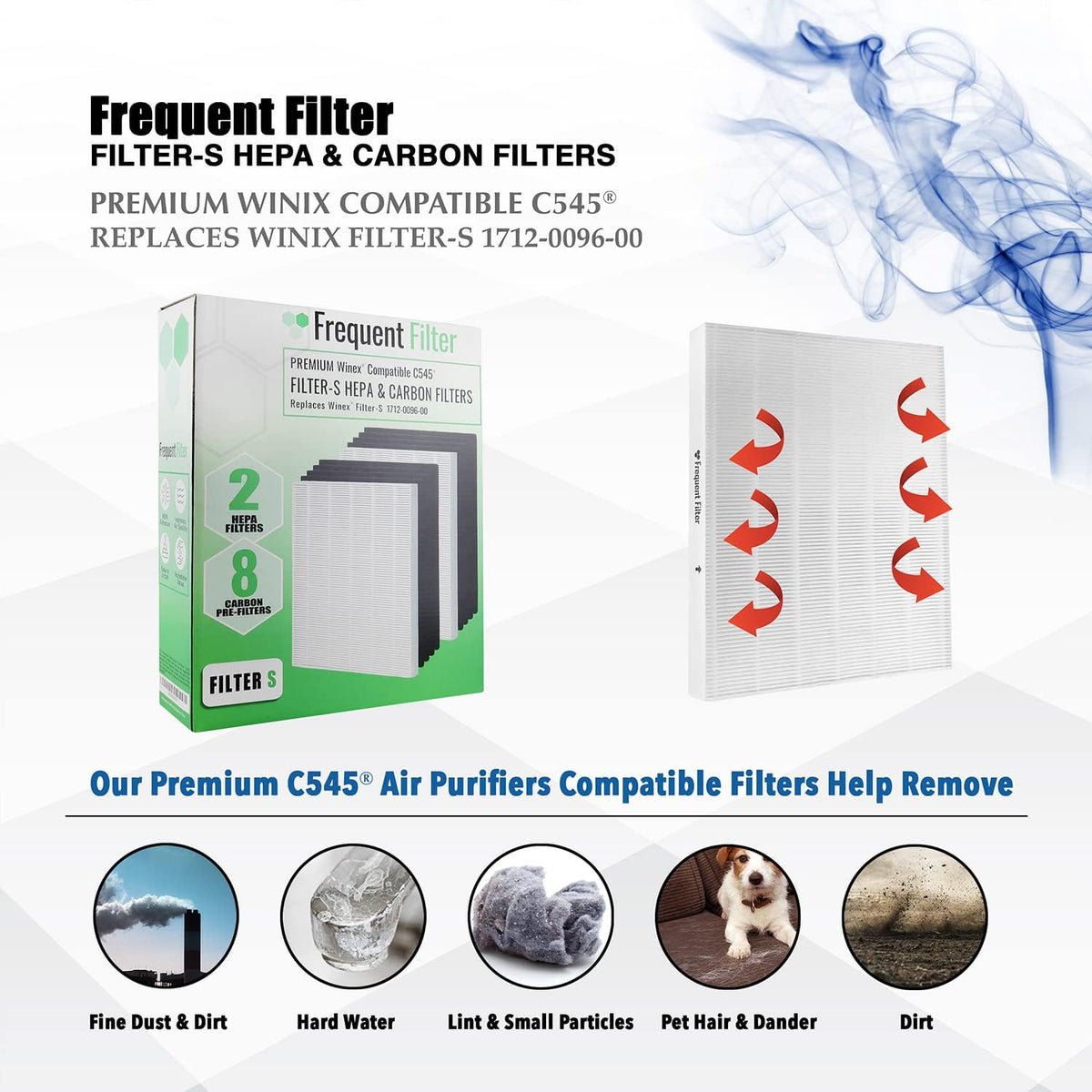 Filter Replacement Pack of 2 for Winix C545 Air Purifier X44529