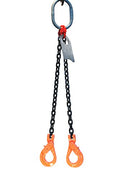 3/8" x 10' Double Leg Chain Sling with Hooks E448666