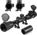 4-16x44 AO Rifle Scope with Red/Green Reticle Illuminated, Locking Turret, Sunshade and 20mm Rail Mount, Pack of 2 X4806