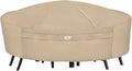 Beige Round Patio Furniture Cover E19272
