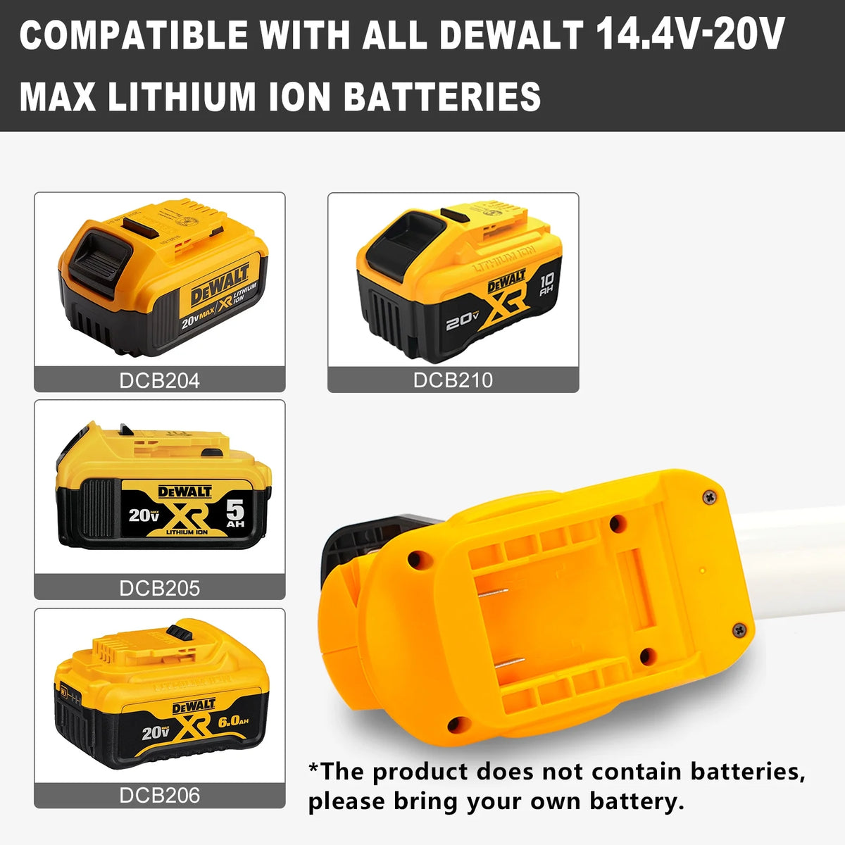 360° Outdoor Camping Lantern with Hooks, 26W 2000LM, for Dewalt 20V Li-ion Battery K8804