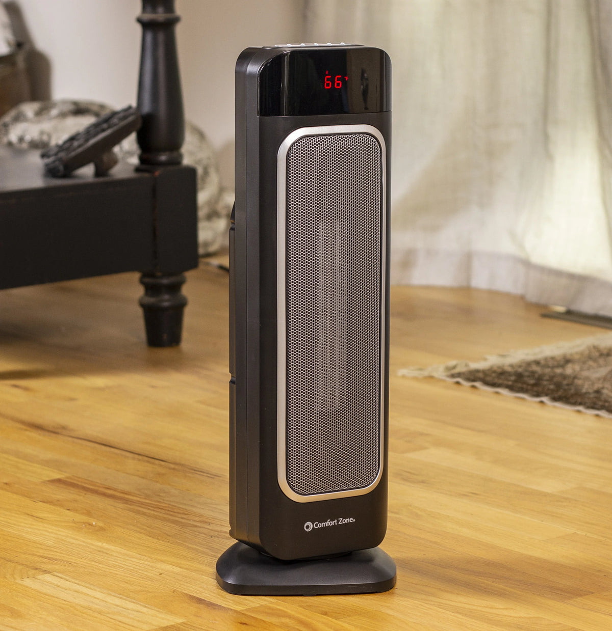 1500 Watt 29" Oscillating Digital Tower Heater with Remote, Adjustable Thermostat, Black I78150