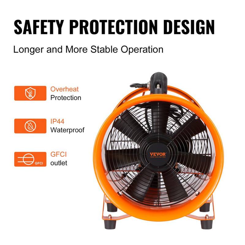 16 in. Heavy Duty Blower Fan with Duct Hose S5129