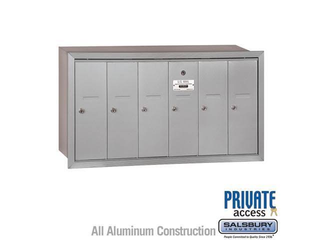 Brass Vertical Mailbox, 6 Doors L435352